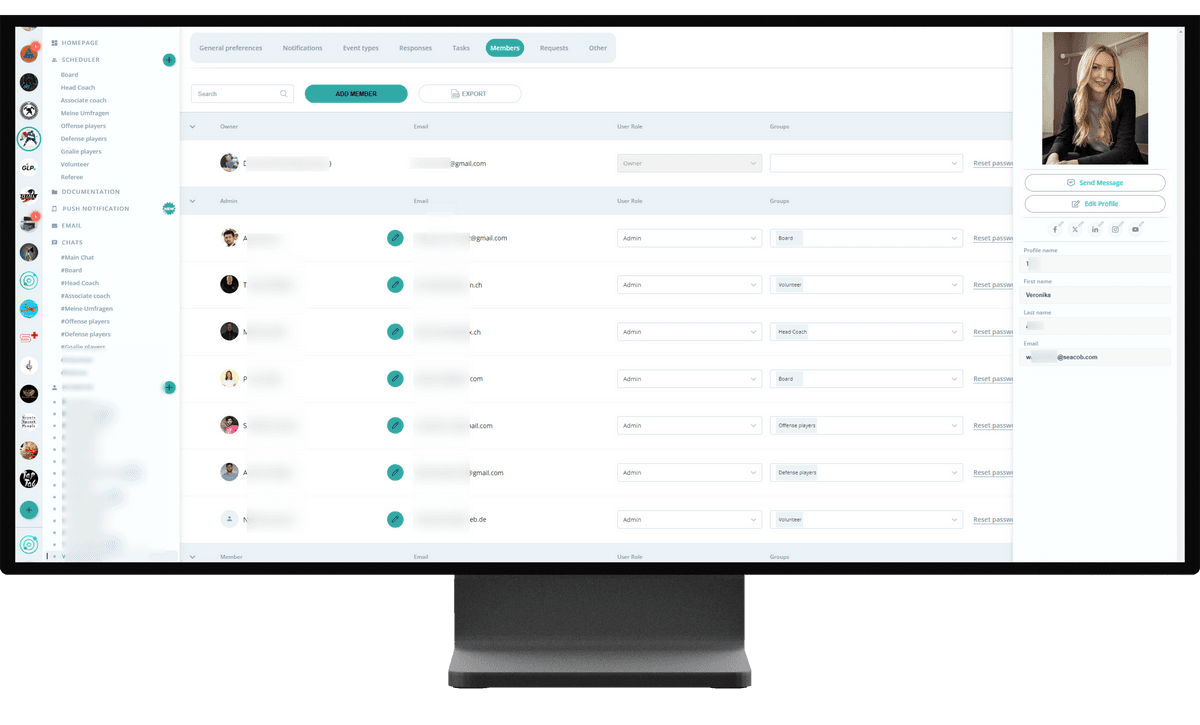 Scheduling Member Management img